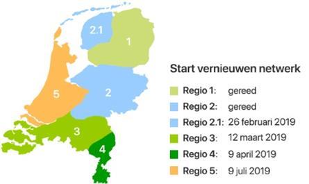 NPO en Digitenne ook in Brabant en Zeeland over op DVB-T2