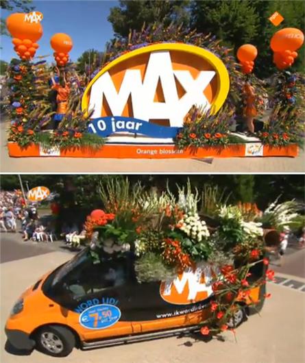 Omroep Max rijdt mee in Bloemencorso Bollenstreek