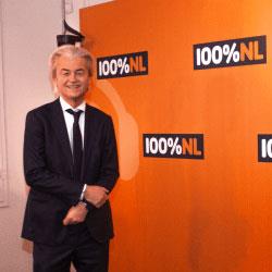 Politieke partijen te gast bij 100% NL, Geert Wilders trapt af