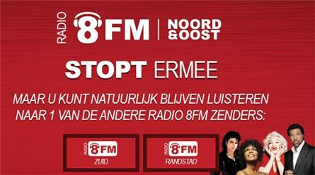 Radio 8FM gestopt met uitzenden in Noord- en Oost-Nederland