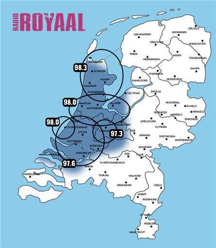 Radio Royaal vervangt Decibel in Noord- en Zuid-Holland