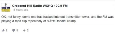 Radiostations gekaapt na inauguratie Trump