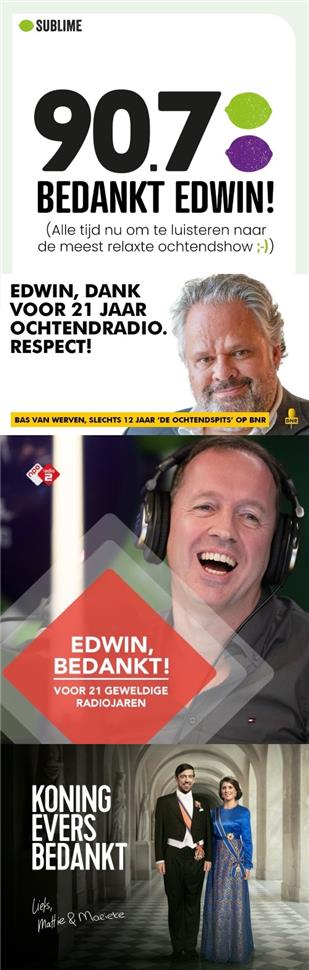 Radiostations reageren op stoppen Edwin Evers