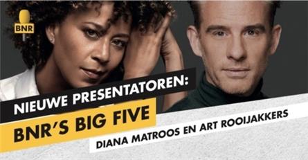 Rooijakkers en Matroos nieuwe presentatoren BNR’s Big Five