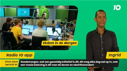 Zo ziet Ekdom in de Morgen met doventolk eruit (filmpje)