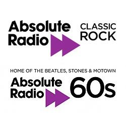 Absolute Classic Rock en Absolute Radio 60s deels van DAB