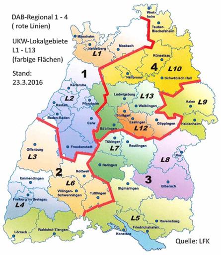 Baden-Württemberg onderzoekt mogelijkheid 4 lokale DAB+netten