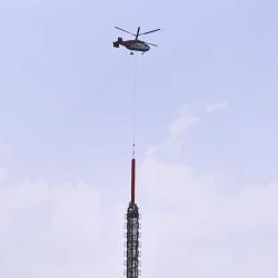 België: DAB+- en tv-antennes vervangen met helikopter (filmpjes)