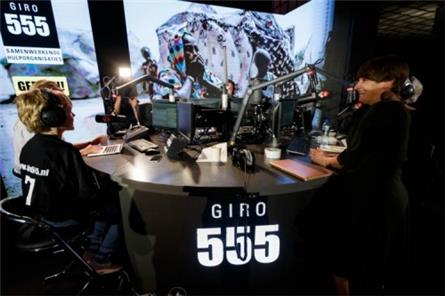 Giro555 live op Radio 2 gestart op Mediapark in Hilversum