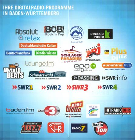 Meer radiostations via DAB+ in Baden-Württemberg