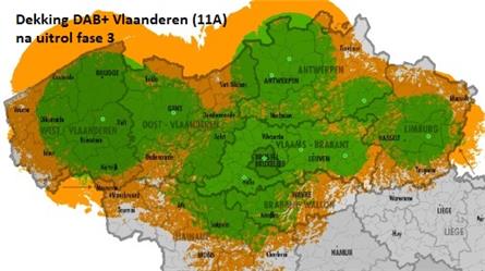 Norkring voltooit uitrol fase 3 DAB+ in Vlaanderen