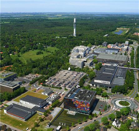 Veel wateroverlast op Media Park in Hilversum