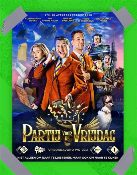 Vrijdagavondprogramma NPO 3FM ook uitgezonden op tv